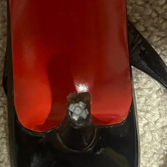 Christian Louboutin Black Patent Leather Heels - Picture 13 of 16